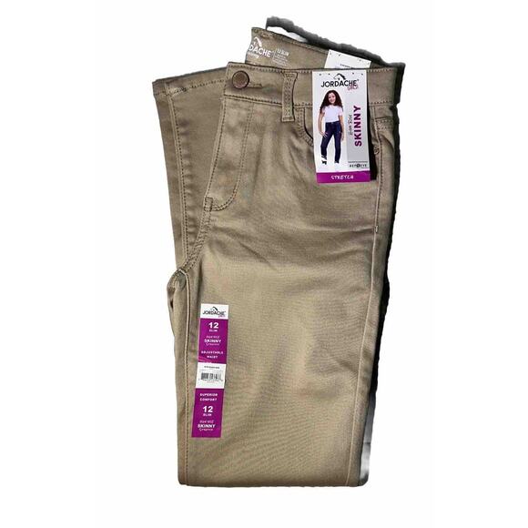 Lot Of 4 JORDACHE GIRLS JEANS Sz 12 SKINNY & Bootcut BLUE Button Zipper Snap - Picture 4 of 16